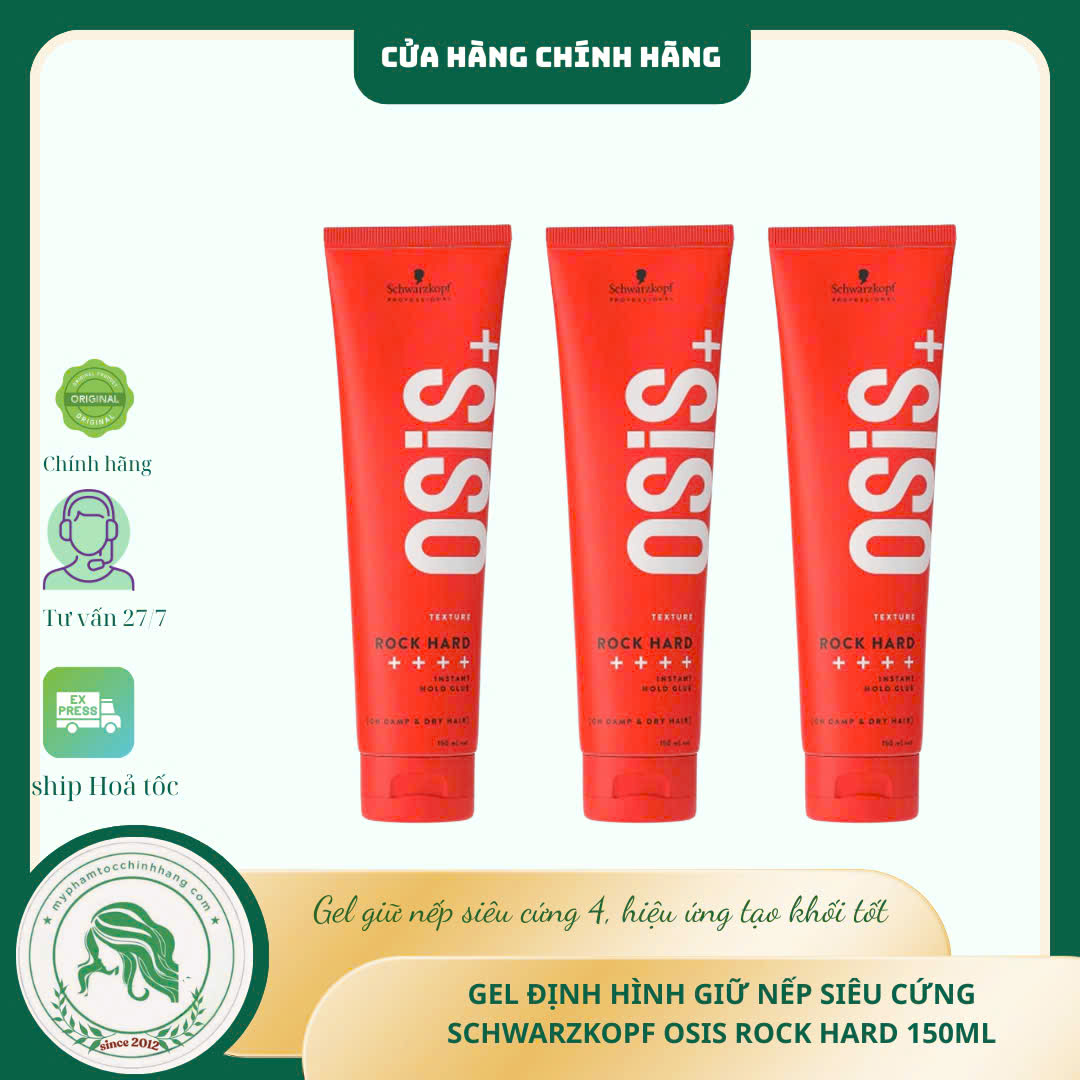 KEM TẠO NẾP TÓC NAM SIÊU CỨNG OSIS+4 ROCK HARD 150ML (vỏ mới)