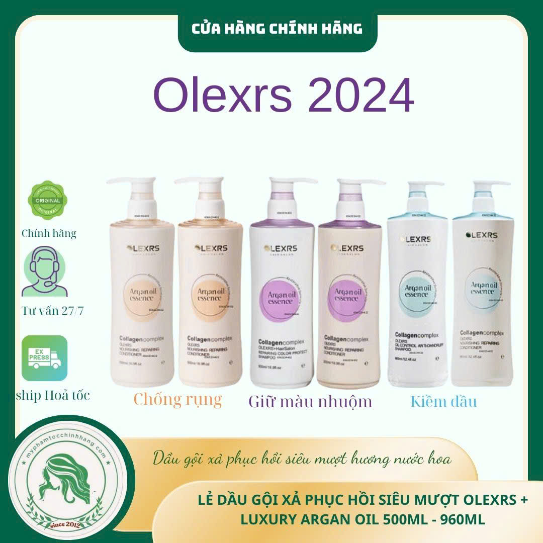 Dầu gội xả Olexrs mẫu mới nhất 2024 500ml - 960ml