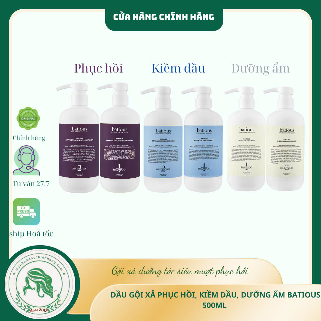Dầu gội xả Batious Professional 500ml 960ml