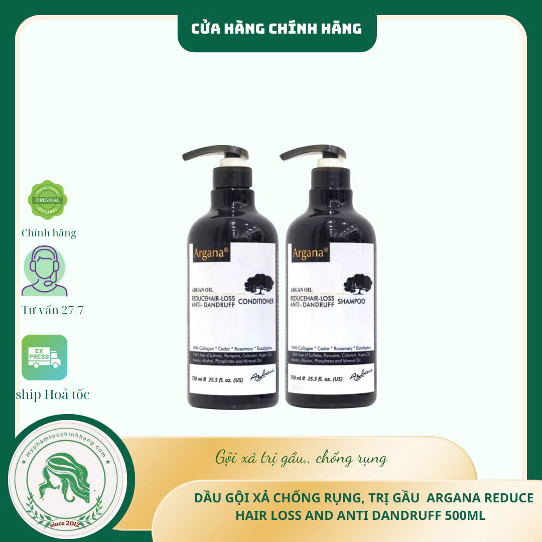 Dầu gội xả ARGANA phục hồi tóc và trị gàu Anti-Dandruff & Repair Shampoo & Conditioner