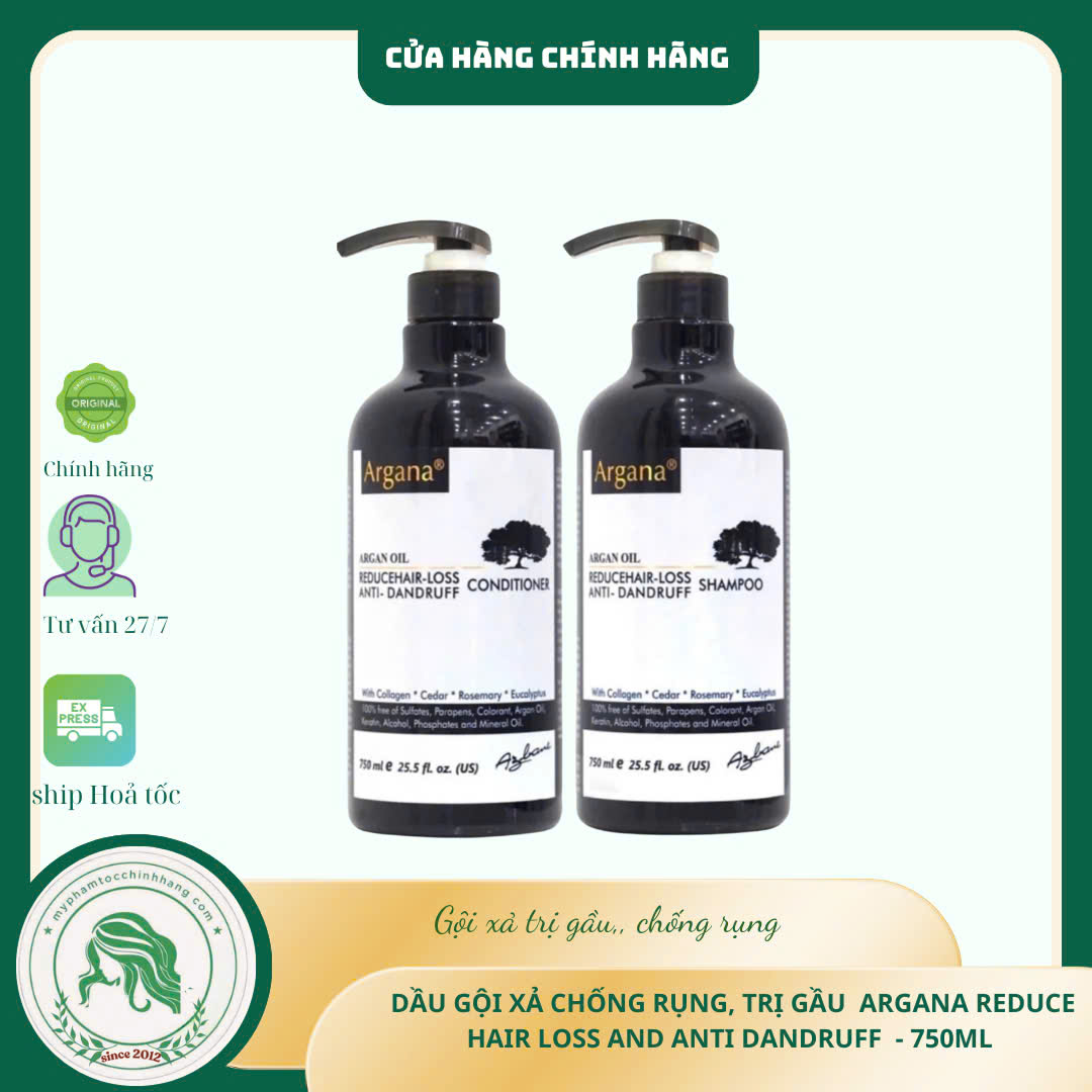 Dầu gội xả ARGANA phục hồi tóc và trị gàu Anti-Dandruff & Repair Shampoo & Conditioner