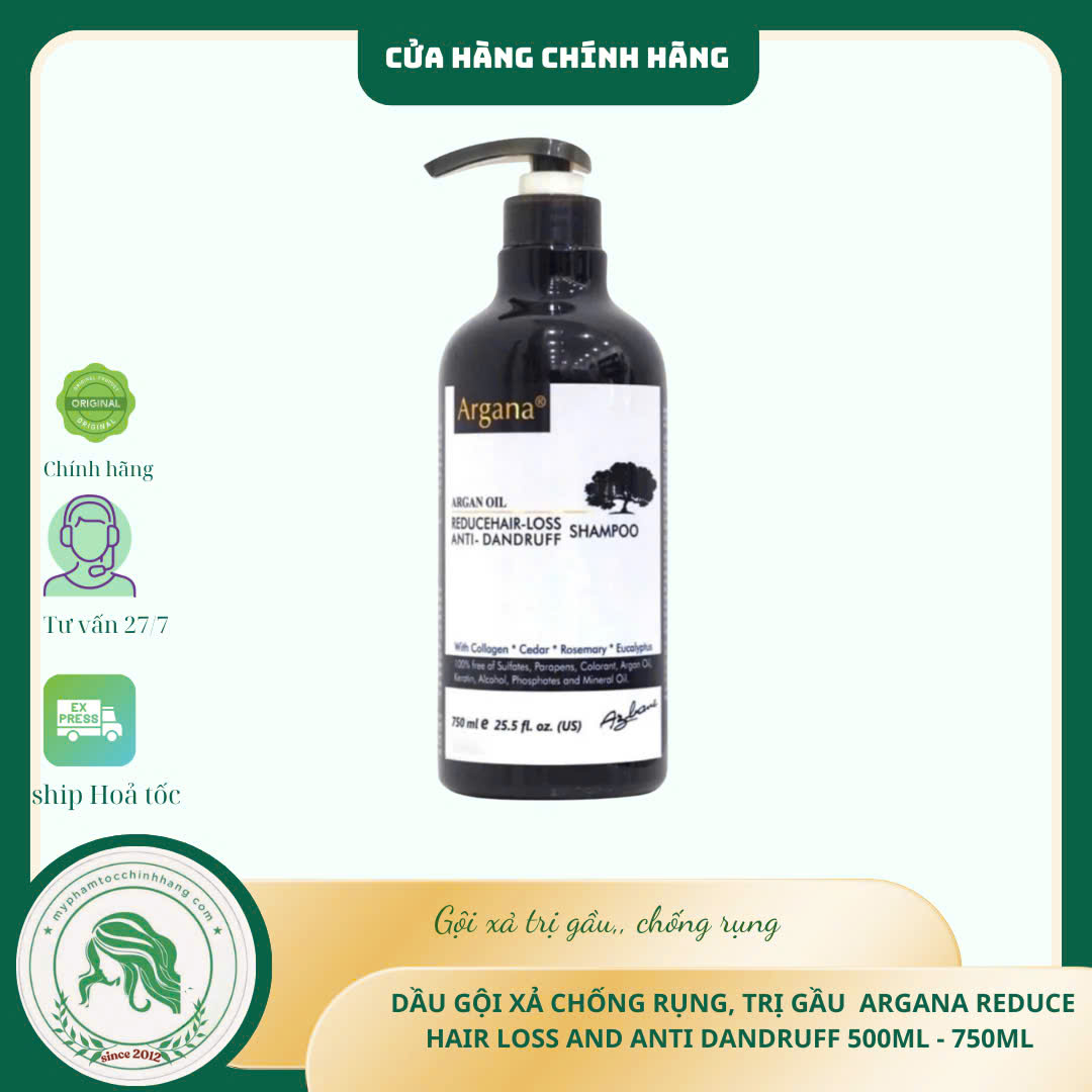 Dầu gội xả ARGANA phục hồi tóc và trị gàu Anti-Dandruff & Repair Shampoo & Conditioner