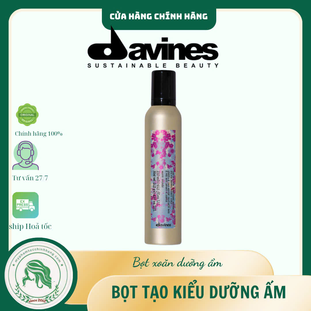 Kem bọt tạo kiểu dưỡng ẩm cho tóc xoăn Davines - Davines More Inside Moisturizing Mousse 250ml