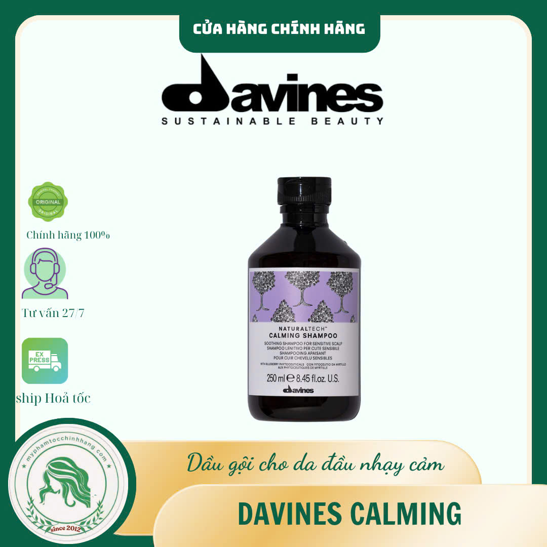 Dầu gội DAVINES CALMING Dịu Nhẹ Cho Da Đầu Nhạy Cảm 250ml