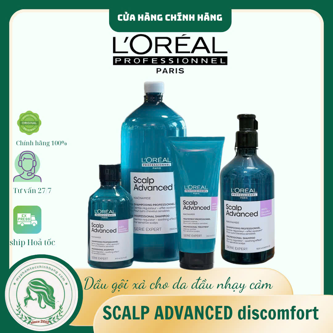 Dầu Gội Kiểm Soát Dầu L'Oreal Scalp Advanced Anti-Oiliness Shampoo 300ml/500ml/1500ml