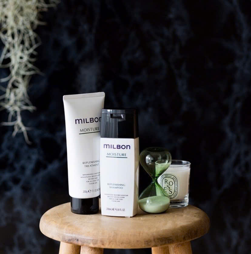 Gội xả Milbon Replenishing Moisture dưỡng ẩm, phục hồi tóc khô uốn duỗi 200ml- 500ml
