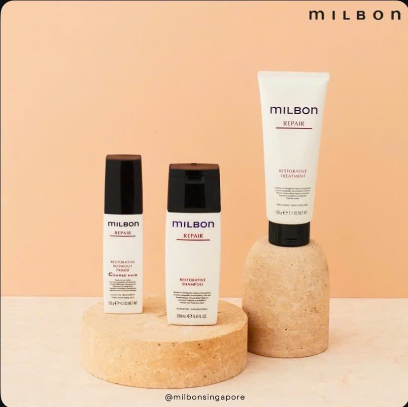 Gội xả Milbon Restorative bổ sung keratin cho tóc nhuộm tẩy 200ml- 500ml