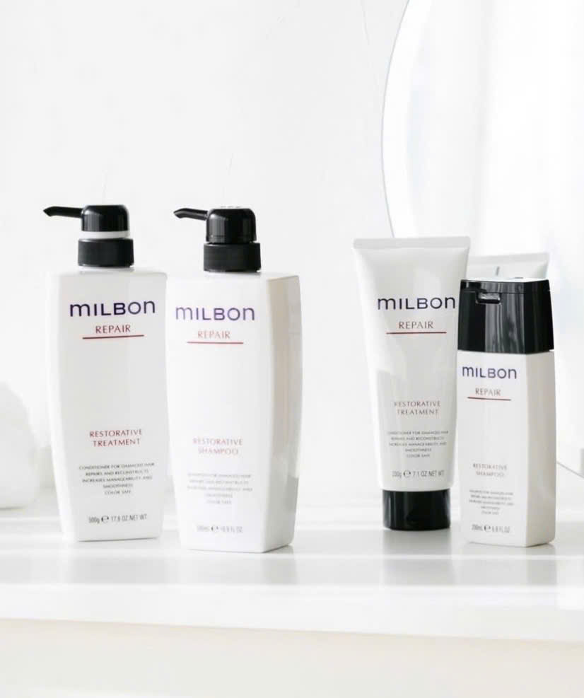Gội xả Milbon Restorative bổ sung keratin cho tóc nhuộm tẩy 200ml- 500ml