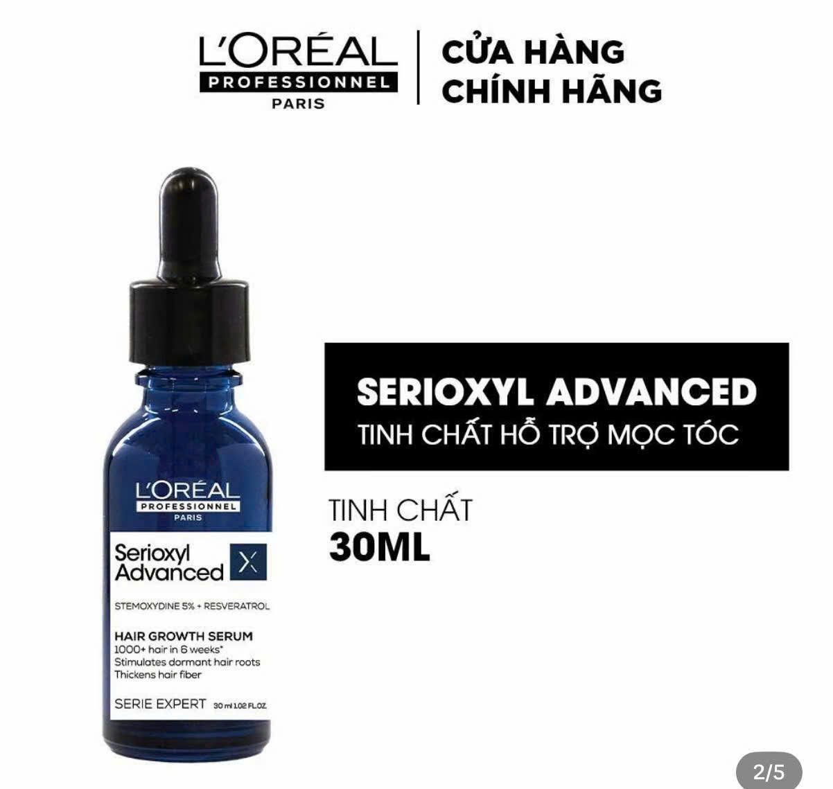 Tinh chất mọc tóc dày hơn L'Oréal Serioxyl Denser Hair (L’Oréal Professionnel Serioxyl Denser Hair Serum)