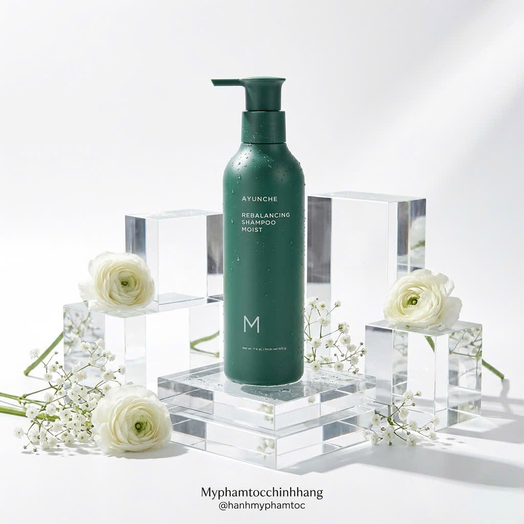 Bộ sản phẩm gội xả serum cân bằng da đầu chống rụng, trị gầu, kiềm dầu AYUNCHE