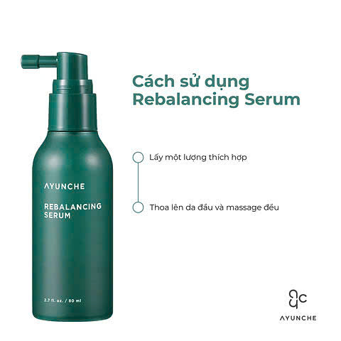 Bộ sản phẩm gội xả serum cân bằng da đầu chống rụng, trị gầu, kiềm dầu AYUNCHE
