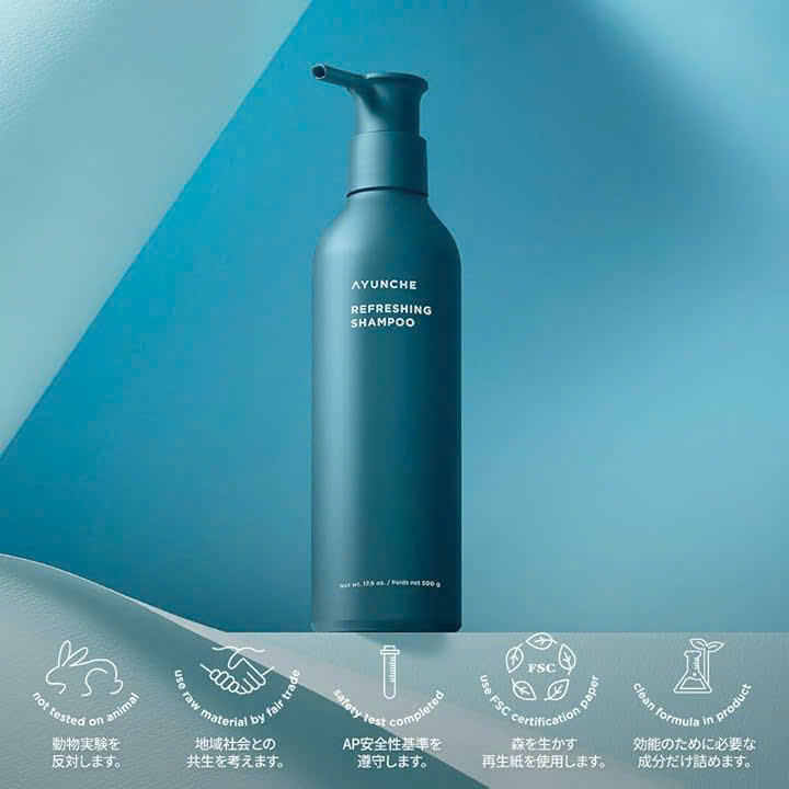 Dầu gội mát lạnh làm sạch da đầu  gàu và dầu thừa  Refreshing Aqua 500g