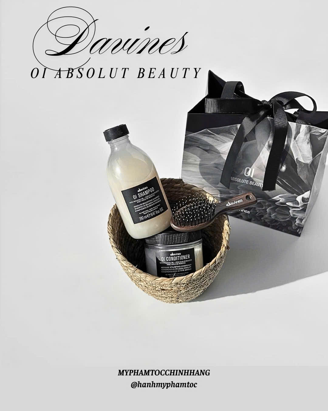 DẦU GỘI XẢ DAVINES OI ABSOLUTE DƯỠNG ẨM SUÔN MƯỢT 280ML - 250ML - 1000ML