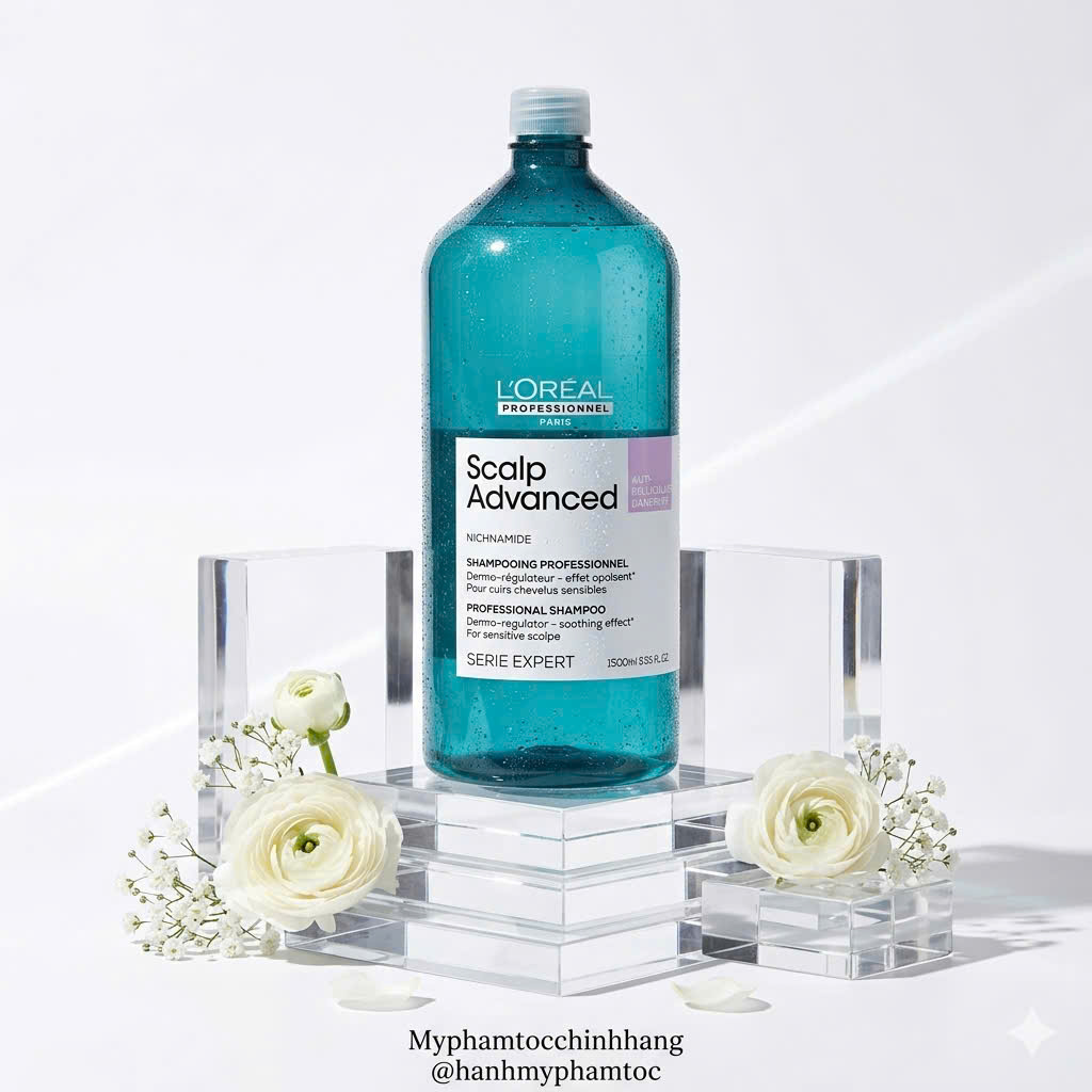 Dầu Gội Làm Dịu Da Đầu Nhạy Cảm L'Oreal Scalp Advanced Anti-Discomfort Shampoo 300ml/500ml/1500ml