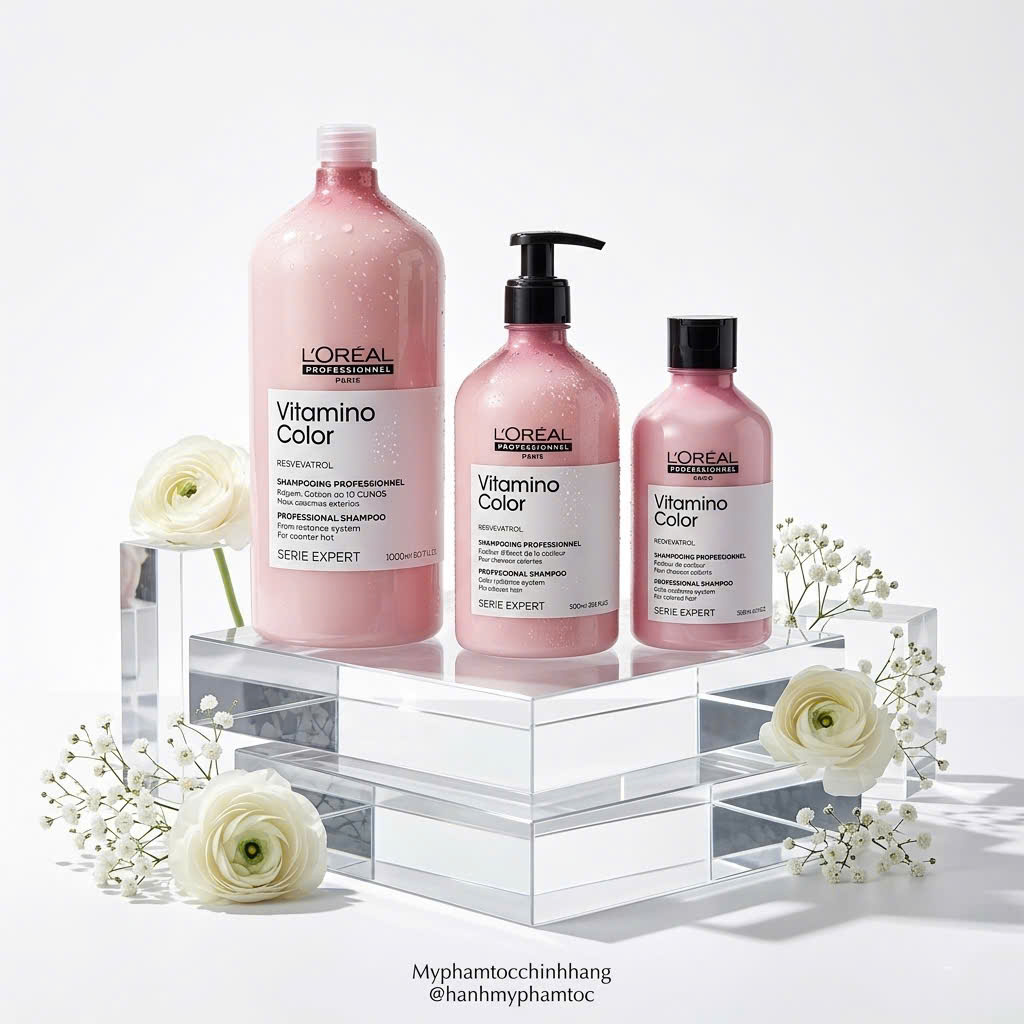 DẦU GỘI XẢ CHO TÓC NHUỘM L'OREAL VITAMINO COLOR 1500ML - 750ML - 500ML
