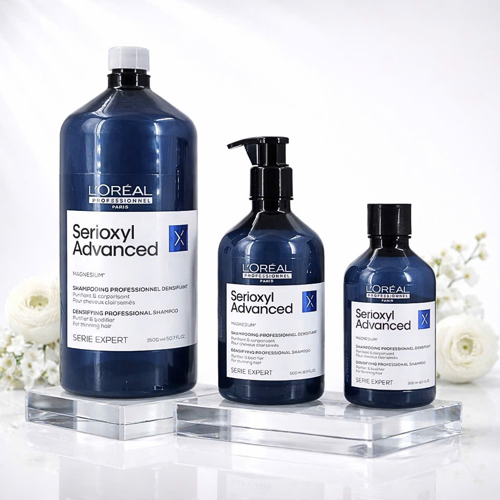 Dầu gội kích thích mọc tóc và làm dày tóc L'Oréal Professionel Serioxyl Advanced 300ml 500ml 1500ml