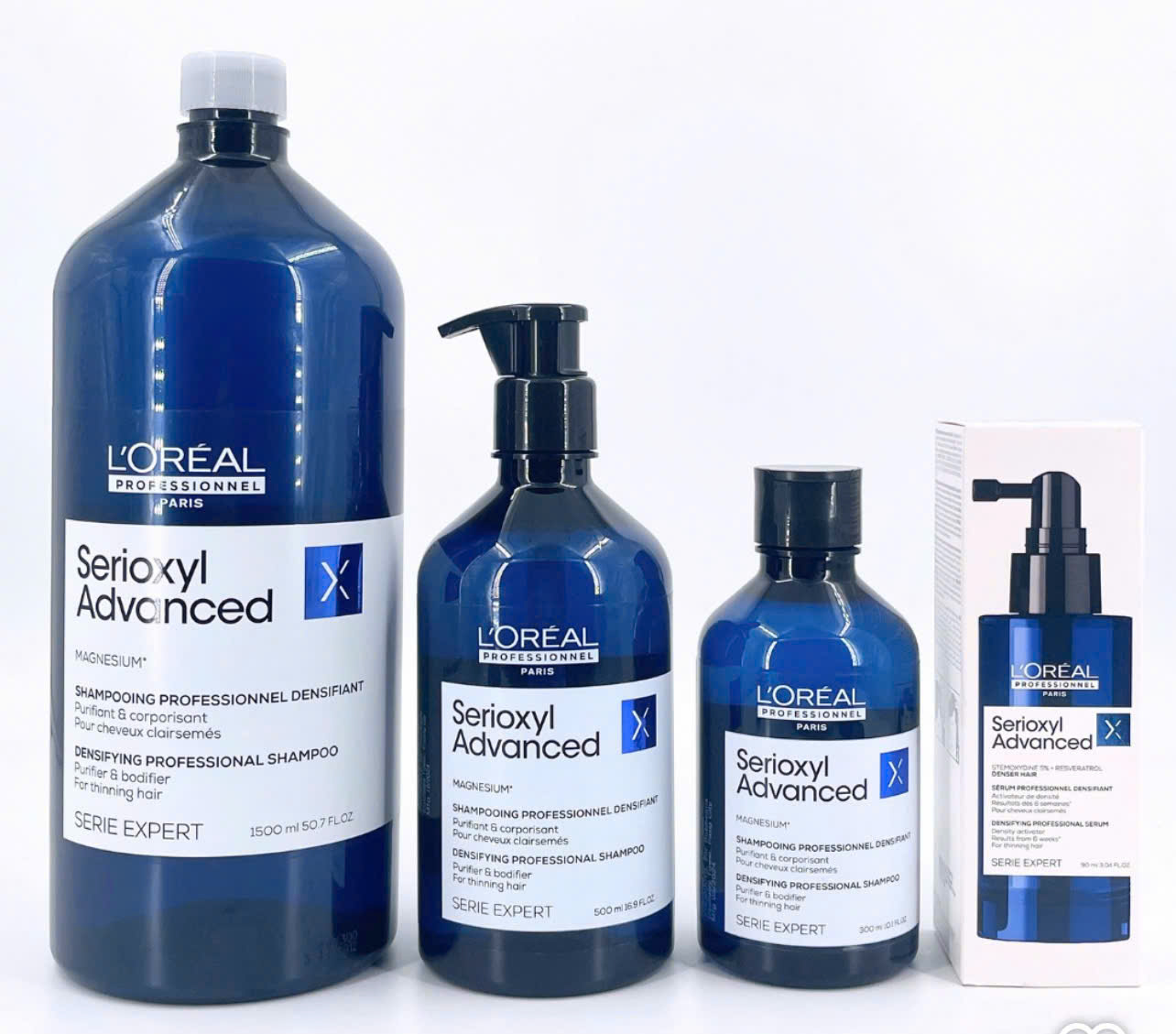 Dầu gội kích thích mọc tóc và làm dày tóc L'Oréal Professionel Serioxyl Advanced 300ml 500ml 1500ml