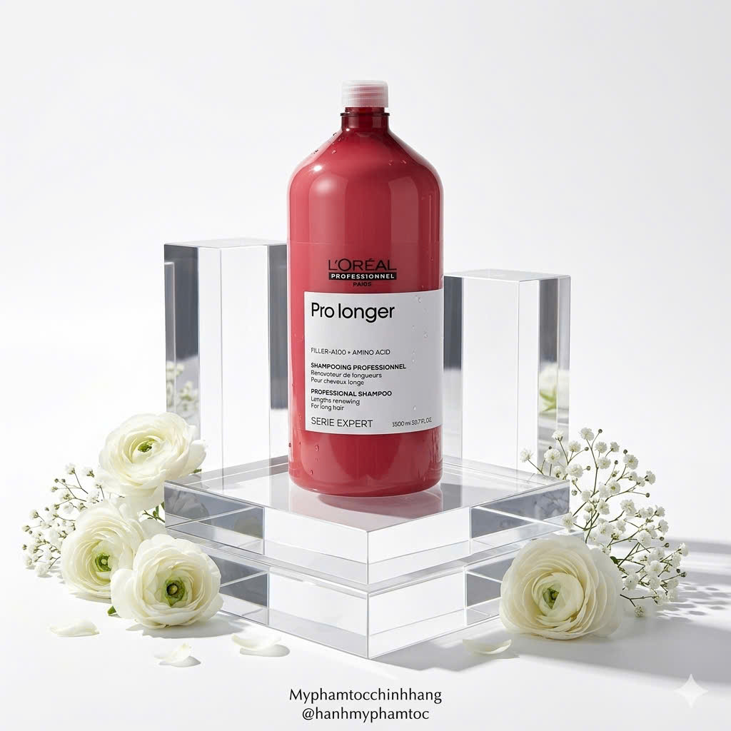 Bộ dầu gội xả hấp tóc L'Oréal Professionnel Pro Longer dành cho tóc dài yếu, ngọn tóc mảnh và dễ gãy