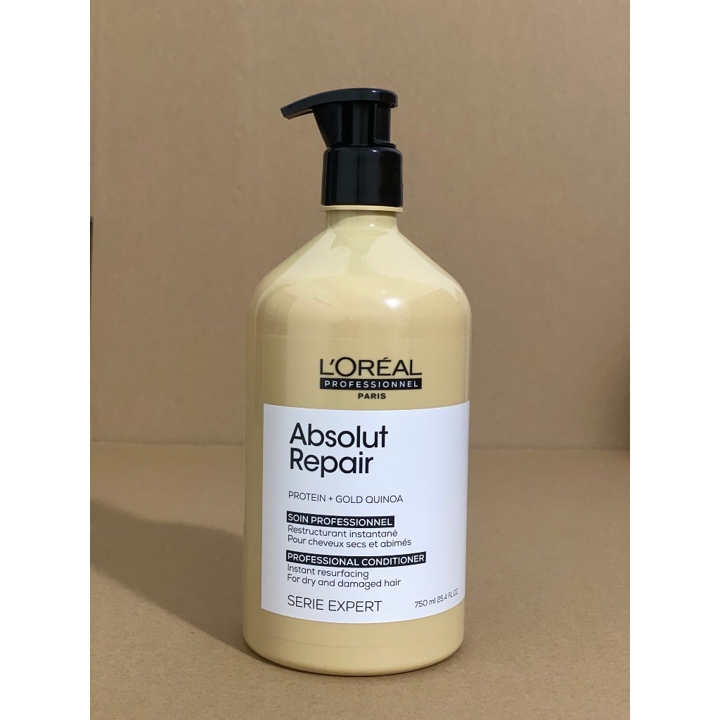 Dầu gội xả hâp, dầu dưỡng tóc phục hồi L'Oréal vàng Absolut Repair