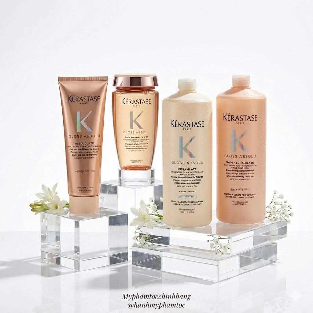 DẦU GỘI XẢ KERASTASE GLOSS ABSOLU DƯỠNG ẨM BÓNG MƯỢT CHO TÓC DẦU 250ML 500ml 1000ml