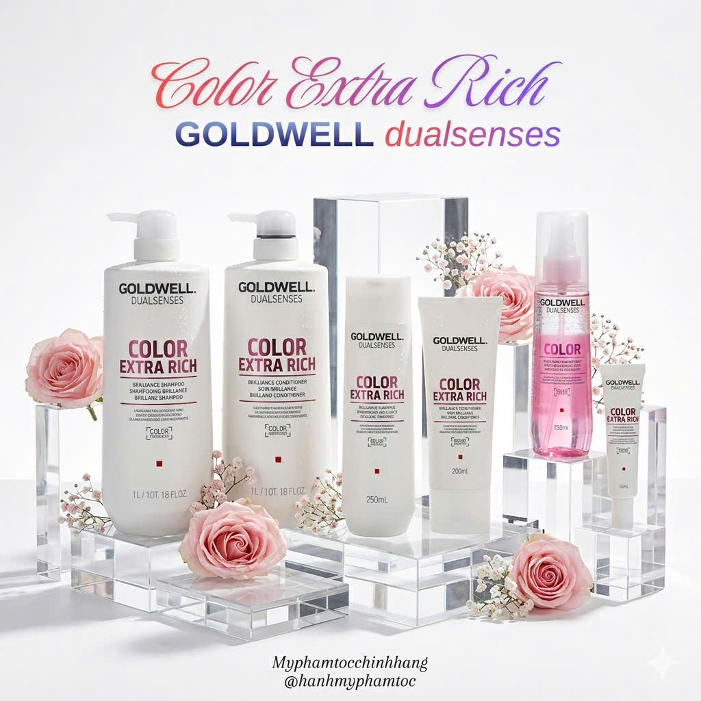 Dầu gội xả giữ màu nhuộm Goldwell Dualsenses Color Extra Rich Brilliance Shampoo & Conditioner