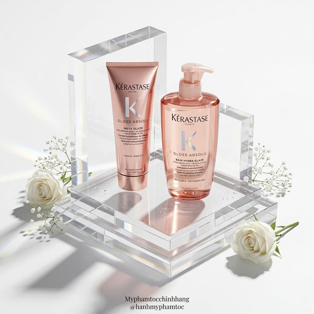 DẦU GỘI XẢ KERASTASE GLOSS ABSOLU DƯỠNG ẨM BÓNG MƯỢT 250ML 500ml 1000ml