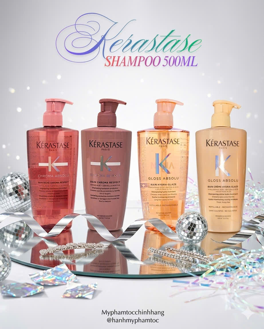 Dầu Gội Kérastase 500ml Chính Hãng | Chọn Đúng Dòng Cho Từng Vấn Đề Tóc & Da Đầu