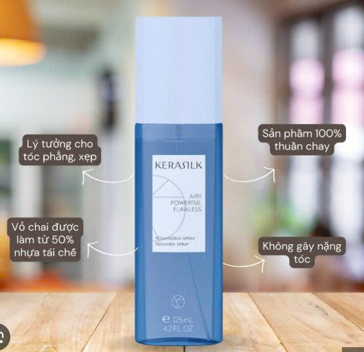 Xịt Dưỡng Tăng phồng, Kiểm soát dầu Kerasilk Volumizing Spray 125ml