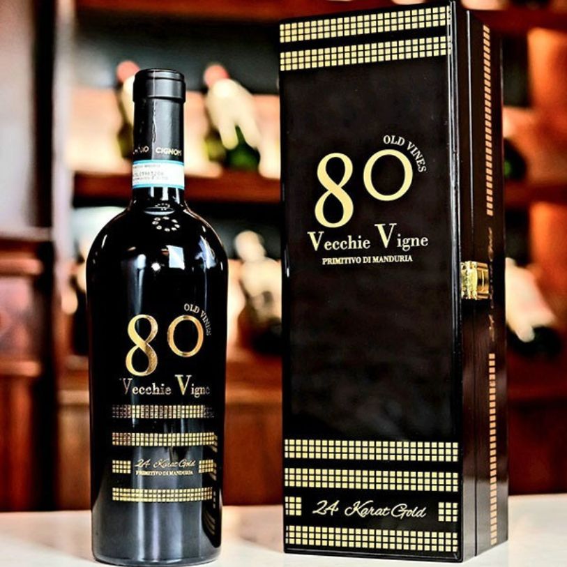 Rượu Vang Ý 80 Vecchie Vigne 24 Karat Gold 15%