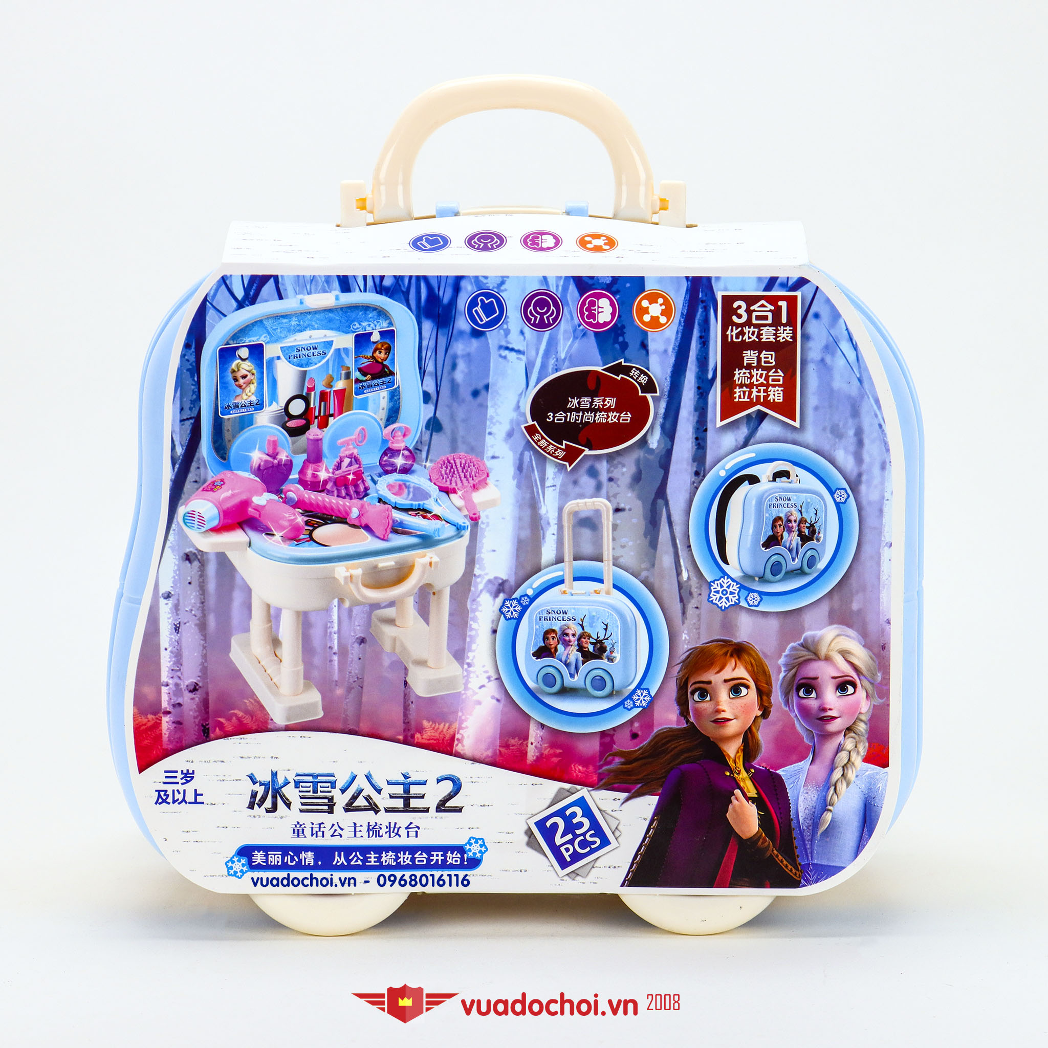 Va ly Bàn trang điểm ELSA có tay kéo, quai đeo 2 in 1