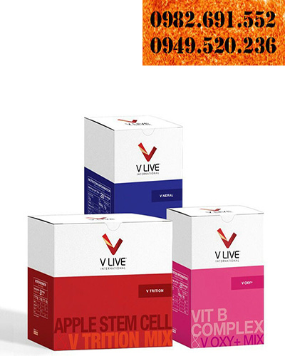 Bộ 3 sản phẩm VLive International V-Oxy+, V-Trition, V-Neral