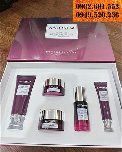 Bộ Mỹ Phẩm Kayoko Cao Cấp Kayoko Grape Seed Enzyme Five Piece Set