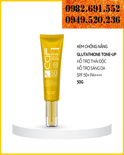 Kem Chống Nắng CGF Thải Độc DETOX TONE UP SUN CREAM Nâng Tone SPF 50+ PA+++ 70ML