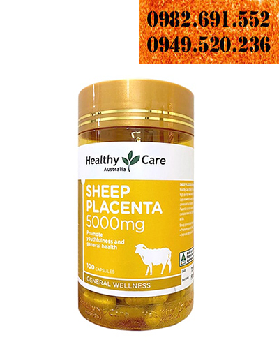 Viên uống nhau thai cừu Healthy Care Sheep Placenta 5000mg 100 viên