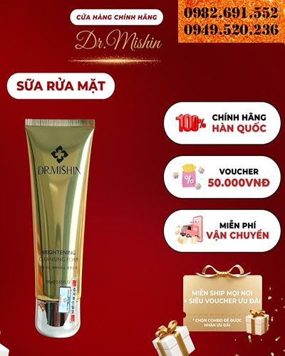 SỮA RỬA MẶT DR.MISHIN -  SẠCH SÂU, SÁNG DA 100ml