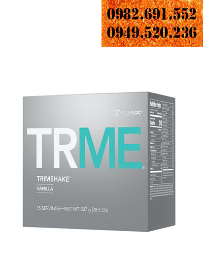 Bột uống hỗ trợ kiểm soát cân nặng ageLOC TRME Trimshake Hương Vani và Socola