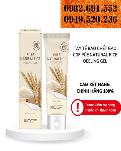 Tẩy tế bào chết gạo CGF 150ml - Pure Natural Rice Peeling Gel an toàn lành tính, dịu nhẹ, mềm da