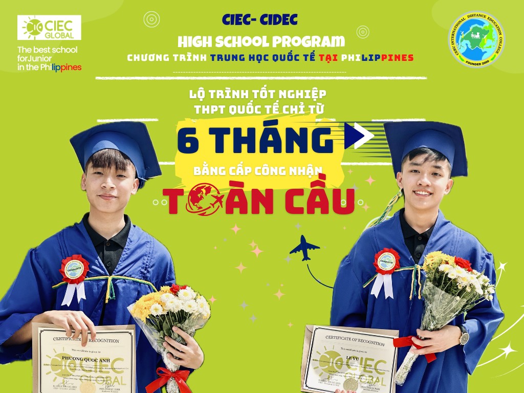 Học tại CIEC Global - Philippines - Giải pháp hoàn thành lớp 12 trong 6 tháng
