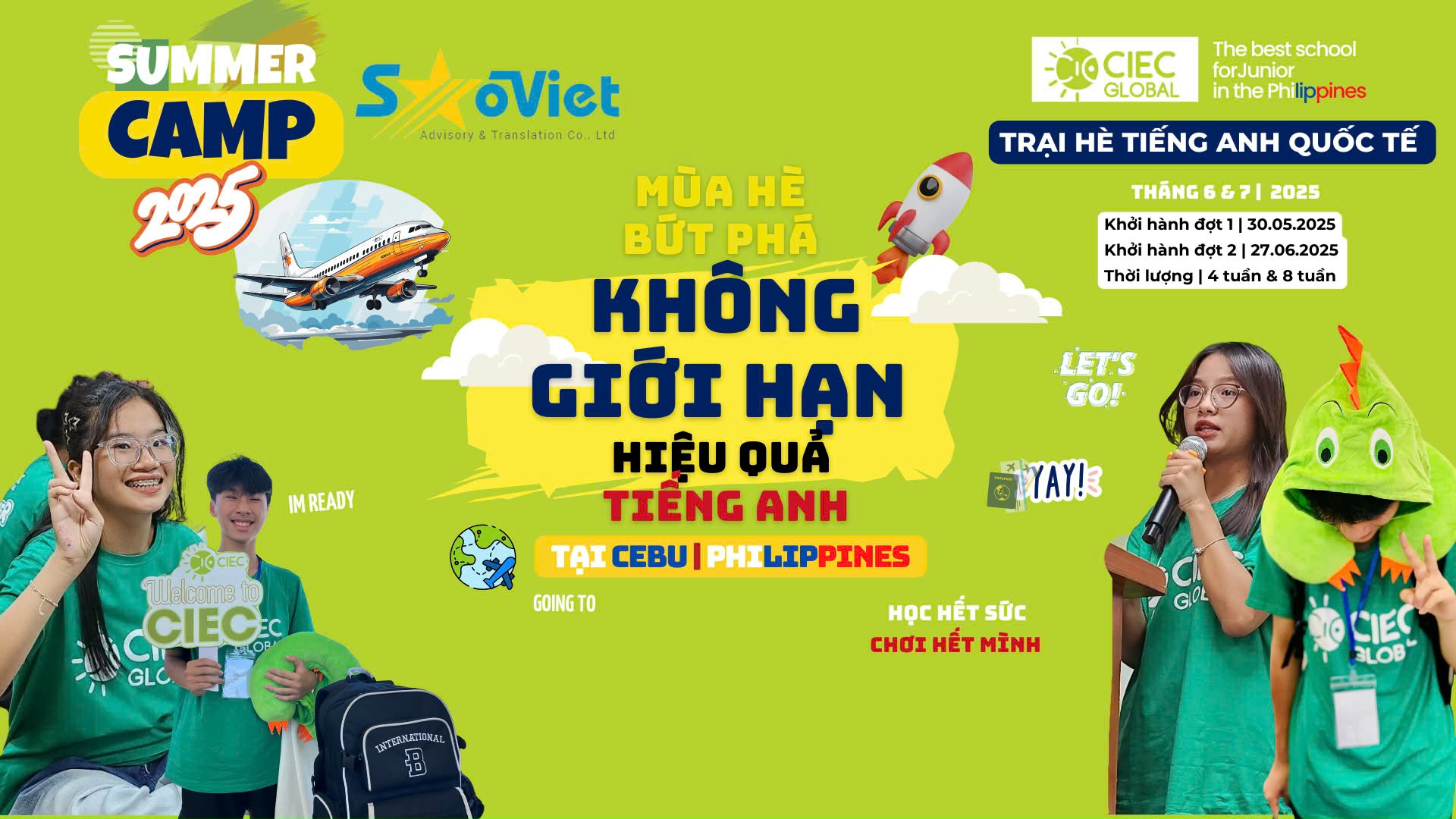 Mùa hè bứt phá không giới hạn hiệu quả tiếng Anh tại CIEC - CEBU - PHILPPINES