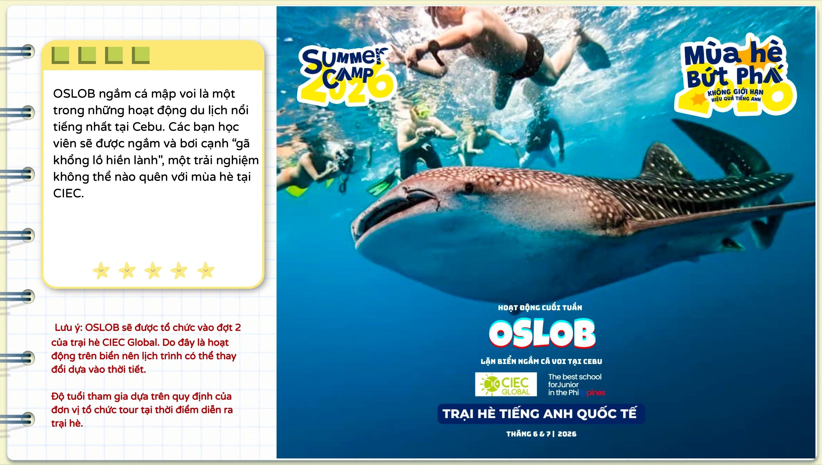 Mùa hè bứt phá - Không giới hạn hiệu quả tiếng Anh tại CIEC CEBU - Philippines