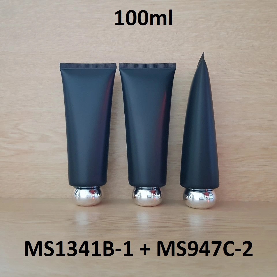 Tuýp tròn đen nhám nắp bạc 100ml