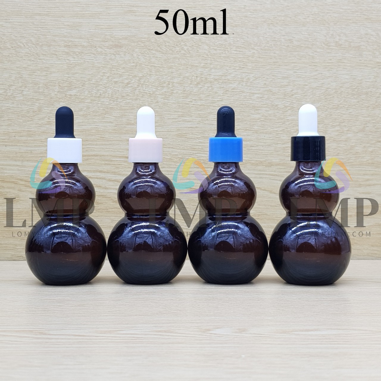 Chai hồ lô nắp bóp khoen nhựa trơn 50ml