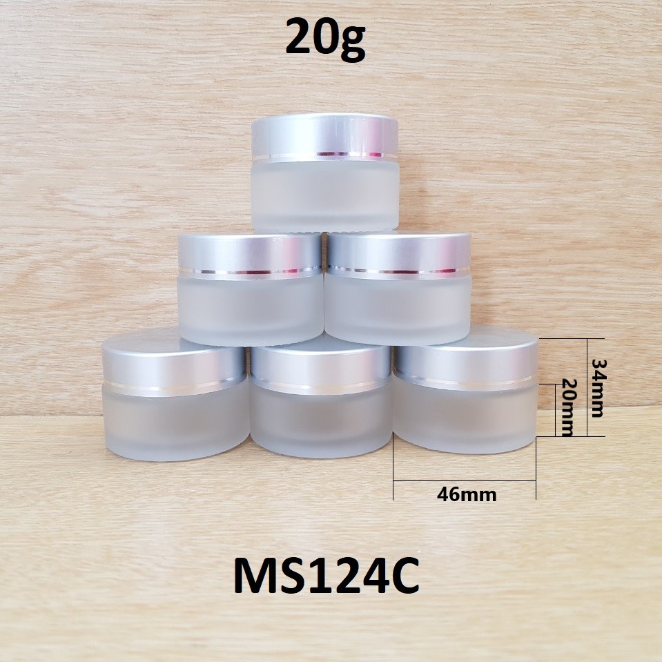 Hũ thủy tinh nắp màu 20g