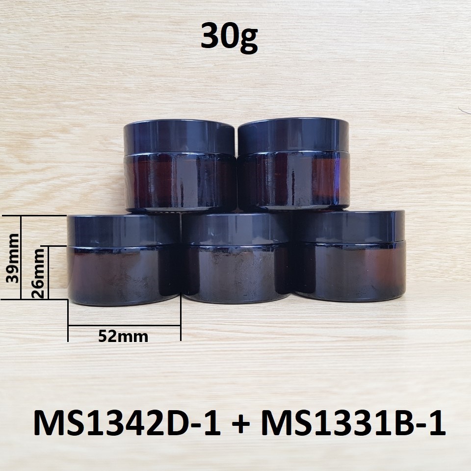 Hũ thủy tinh nâu 30g