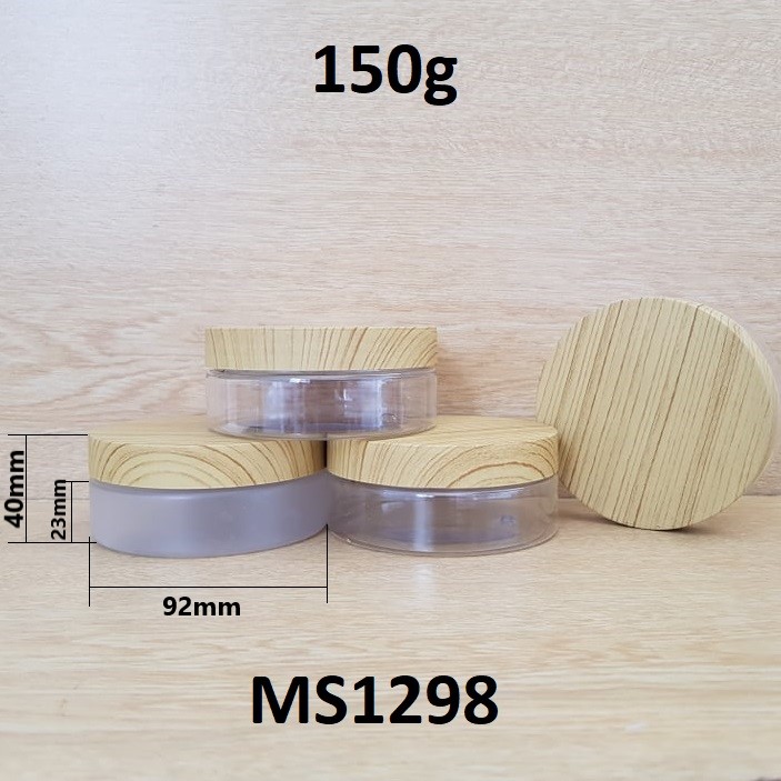 Hũ dẹp 150g nắp gỗ