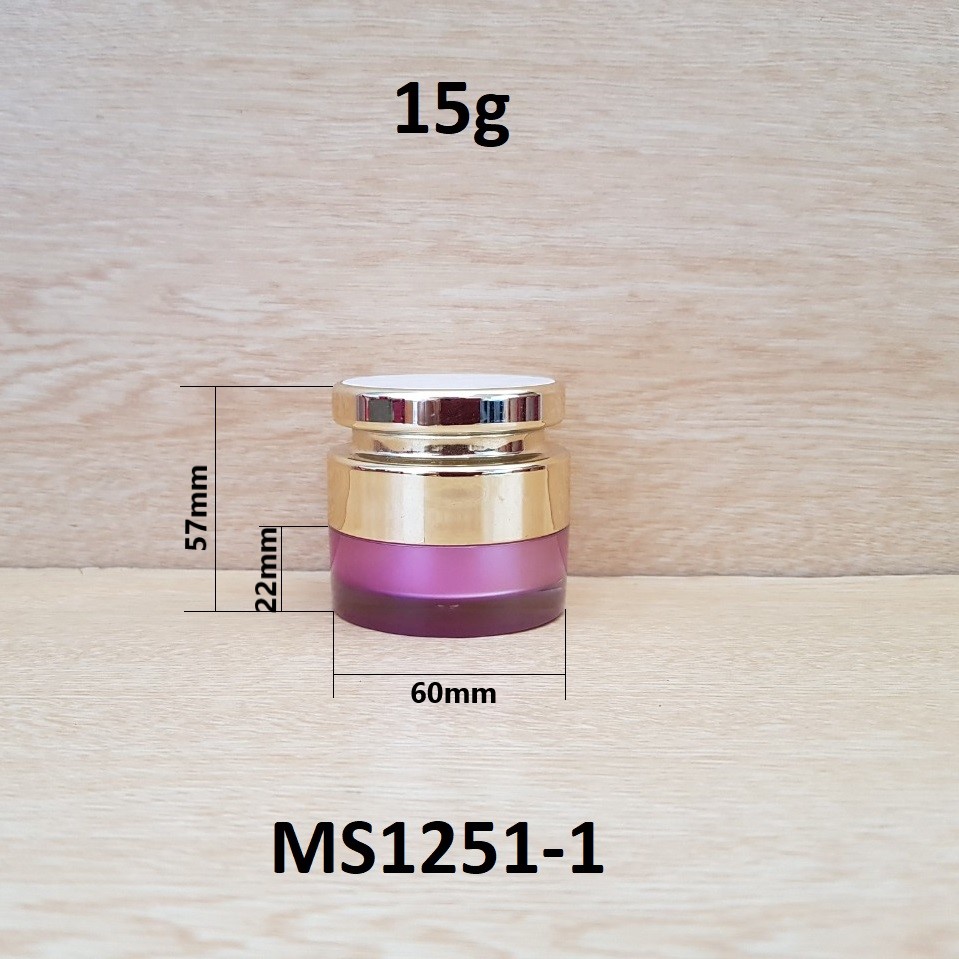 Hũ kem nắp vàng 15g