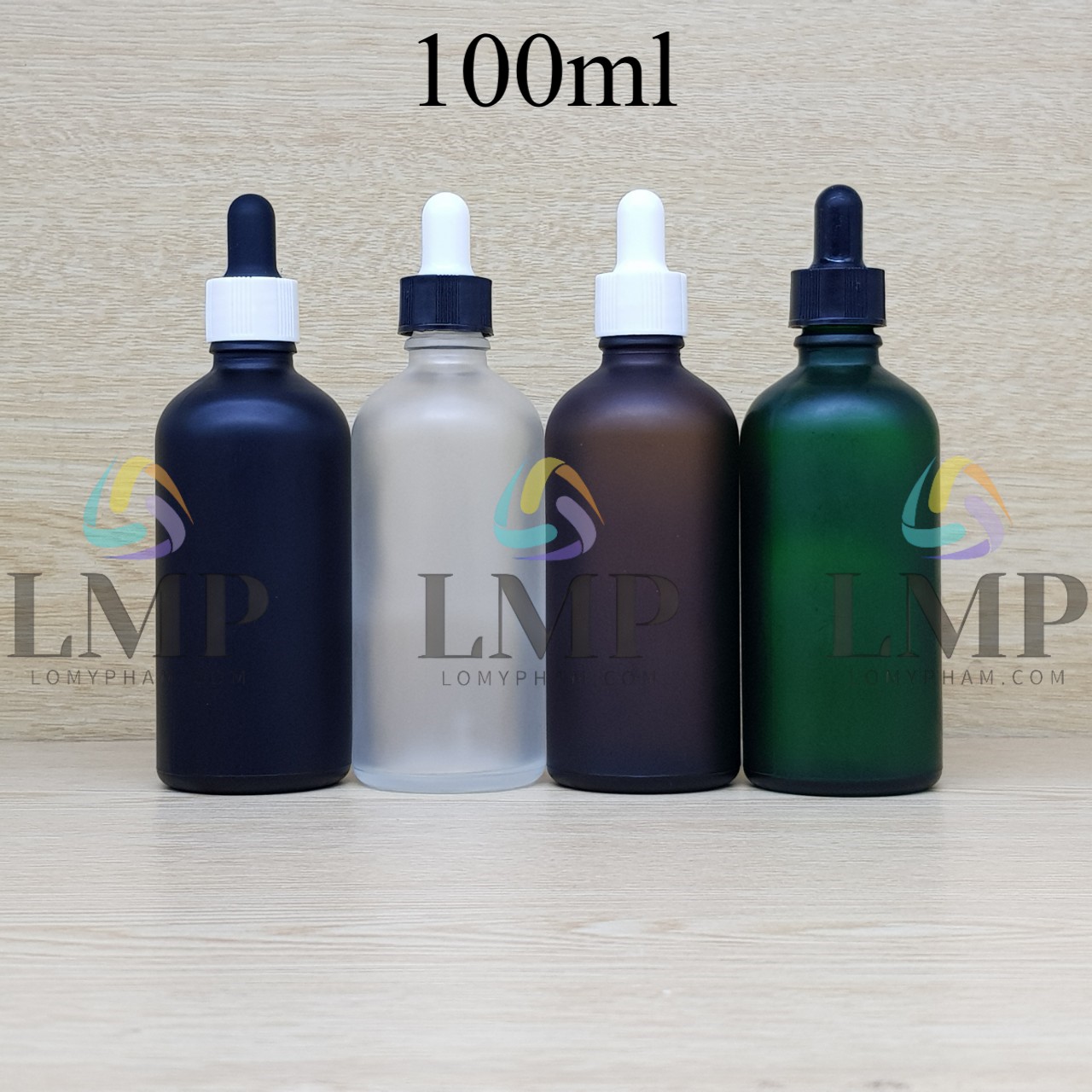Chai tinh dầu phun mờ nắp bóp khoen nhựa sọc 100ml