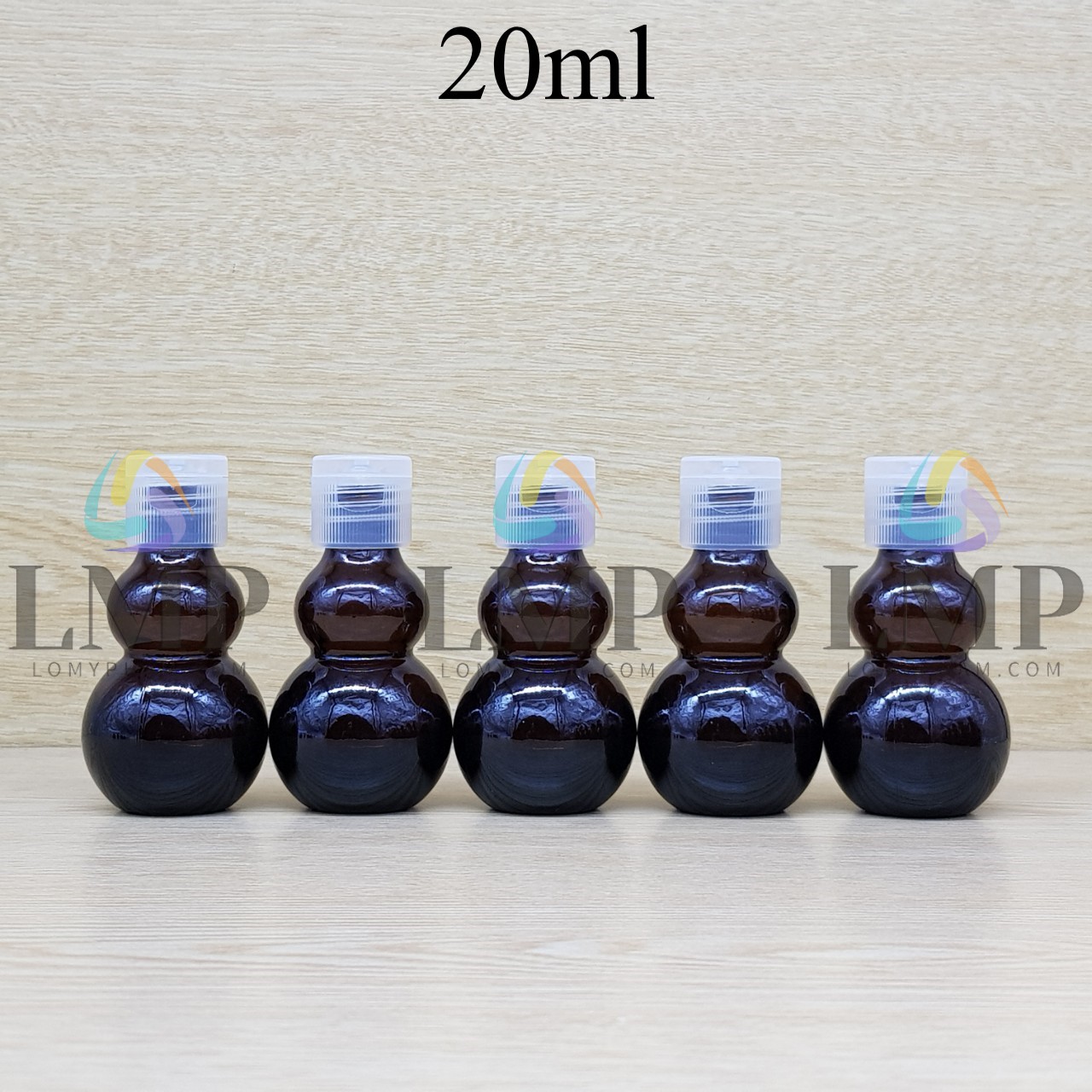 Chai hồ lô nắp bật sọc 20ml