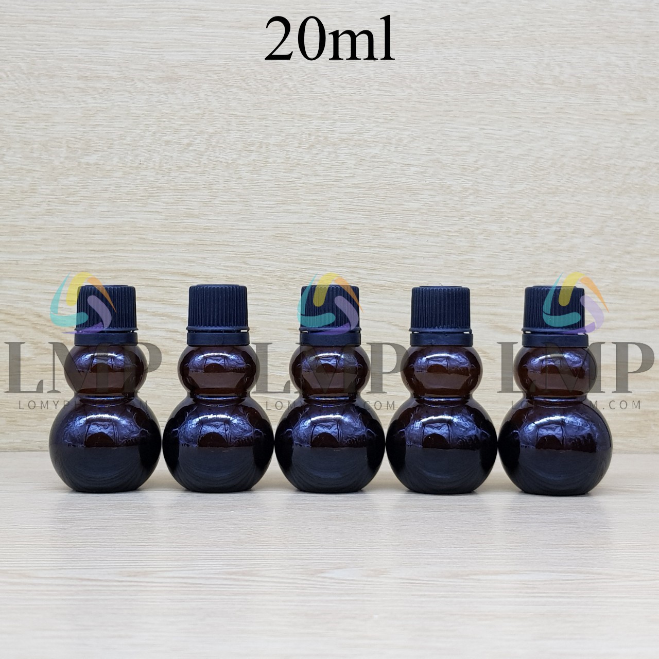 Chai hồ lô nắp nhựa mỏng 20ml