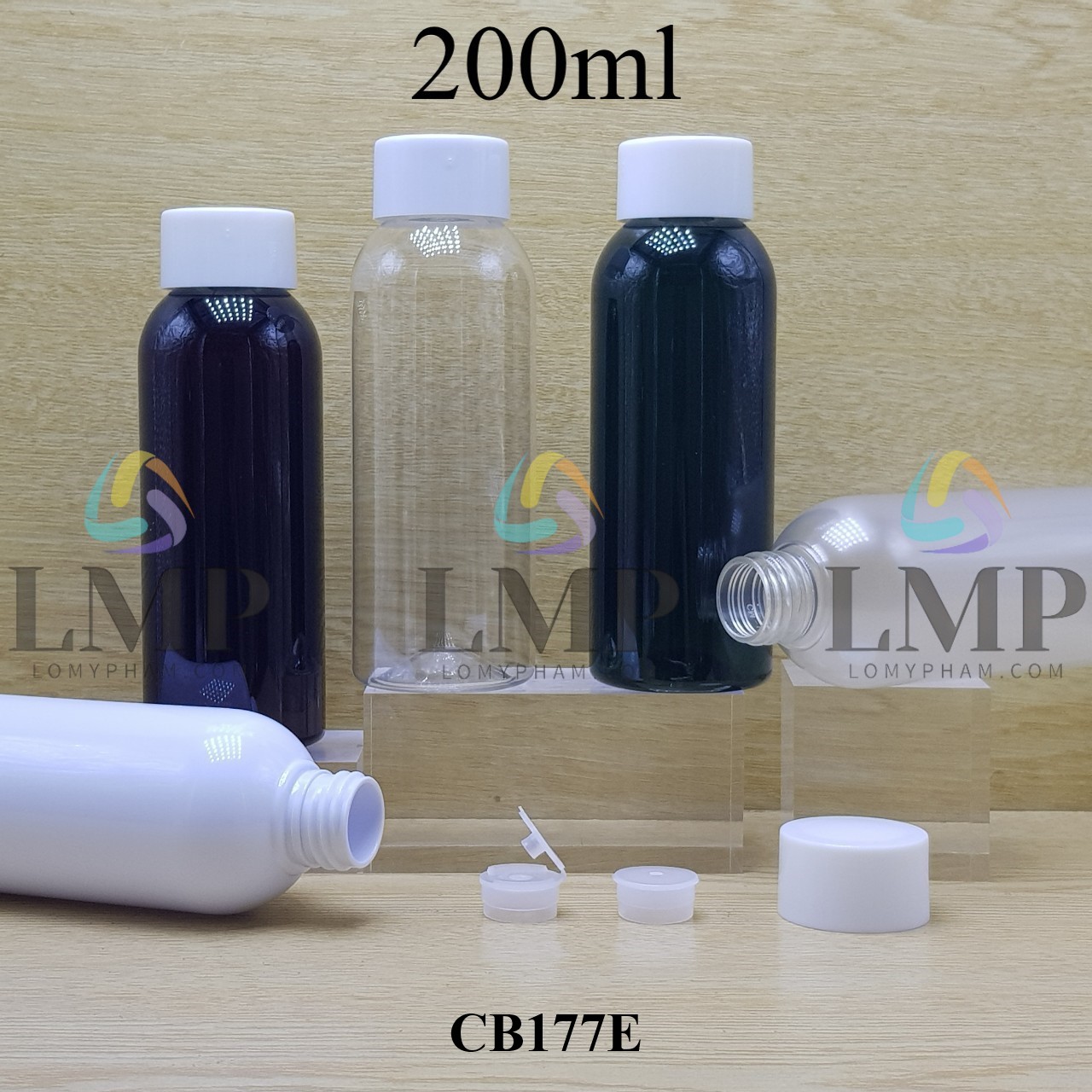 Chai 24g vai tròn nắp vặn tonner 200ml
